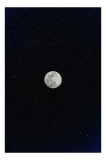 Tablou Canvas, "Luna plină &icirc;ntr-un cer &icirc;nstelat", Lună, Stele, Noapte, Călătorie, Lumină, Mister, Serenitate, Univers, Infinite, Tăcere, 26 x 39 cm, C