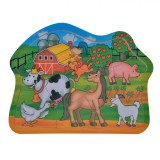 Puzzle pentru copii, produsul tau, model animale de ferma, 9 piese, Actual Investing