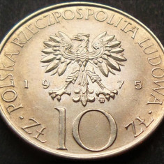 Moneda 10 ZLOTI - POLONIA, anul 1975 *cod 4967 A - Adam Mickiewicz = A.UNC