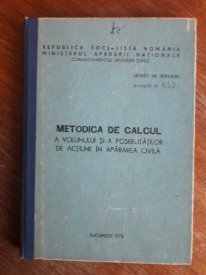 Metodica de calcul ...a posibilitatilor de actiune in apararea civila foto