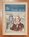 Poezii. Proza de Grigore Alexandrescu Colectia Biblioteca Scolarului