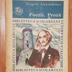 Poezii. Proza de Grigore Alexandrescu Colectia Biblioteca Scolarului