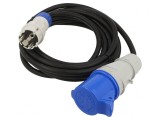 Prelungitor alimentare negru 5m 16A