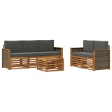 vidaXL Seturi de canapele Lemn Solid de Acacia 3384018