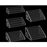 Stand de expunere multifuncțional cu 4 rafturi, mobil, negru