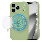 Husa silicon iPhone 17 Pro Asteroid GSM SoftFlex MagSafe, verde