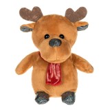 Jucărie Plus Ren Crăciun, Shiny, Fular Roșu, 18cm