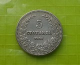 D356- Moneda veche 5 Stotinski 1913-Bulgaria Țarul Ferdinand I (1908 - 1918).