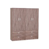 Cumpara ieftin Dulap Zelia cu 4 sertare culoare nuc 158x42x180 cm