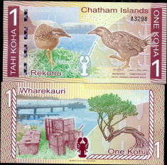 !!! CHATHAM ISLAND - 1 KOHA 2013 - UNC / POLIMER foto