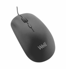 Mouse optic Well MU004 USB negru foto