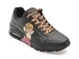 Pantofi sport SKECHERS negri, UNO, din piele ecologica