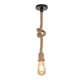 Cumpara ieftin Lustra Ropily metal natural si iuta 100 cm