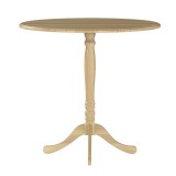 HOMCOM Masă rotundă pentru 4 persoane &Oslash; 80 cm, masă de bucătărie, picior din oțel, stil modern, lemn natural | Aosom Romania