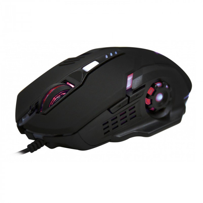 Mouse gaming Varr Vgmlb Omega, 800-2600 dpi, iluminare RGB, 6 butoane, Negru