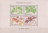Monaco 1981 - Fructe, bloc neuzat