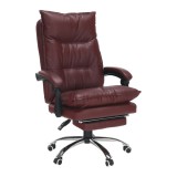 Cumpara ieftin Scaun de birou, cu suport pentru picioare, piele ecologica bordo, Drake, 72x85x118 cm