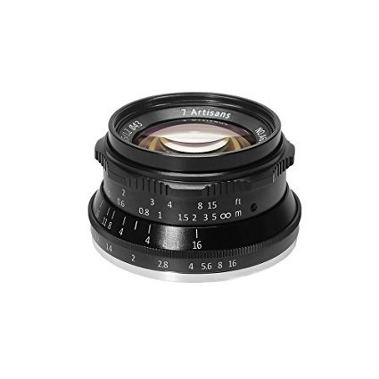 Obiectiv manual 7Artisans 35mm F1.2 negru pentru Canon EOS-M Mount