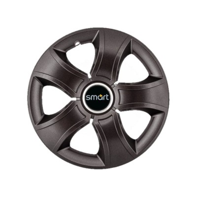 Set 4 Capace Roti 14 inchi (R14) Bis Negru, Compatibile Cu Smart foto