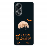 Husa compatibila cu Oppo A58 4G Silicon Gel Tpu Model Happy Halloween Luna Plina