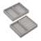 Set Organizatoare Bijuterii, 2 Bucăți, Compartimente, Gri, 15.5x12x3cm