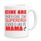 Cana alba personalizata &quot;Cine are nevoie de supereroi cand o are pe mama?&quot;, INOVATIX&reg;. 330ml