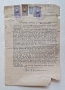 Document juridic Rom&acirc;nia 1946 &ndash; Declarație proprietate cu timbre fiscale &ndash; Galați/București
