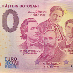 Bancnota 0 euro - Personalitati din Botosani