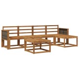 vidaXL Set de canapele de exterior 6 pcs natural Lemn Solid de Acacia 3385145