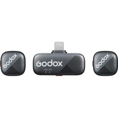 ​Lavaliera Microfon Wireless 2 Pers Godox Cube-SL Kit 2 Lightning Adapter foto