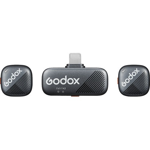 ​Lavaliera Microfon Wireless 2 Pers Godox Cube-SL Kit 2 Lightning Adapter