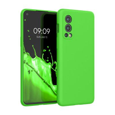 Husa pentru OnePlus Nord 2 5G, Silicon, Verde, 56070.159, kwmobile foto