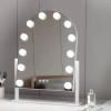 Oglinda machiaj Starshine, tip Hollywood cu 12 becuri LED, cu suport, modul 3 culori, 30 x 40 cm, rotire 360 grade, Cablu de 1 m, Oem