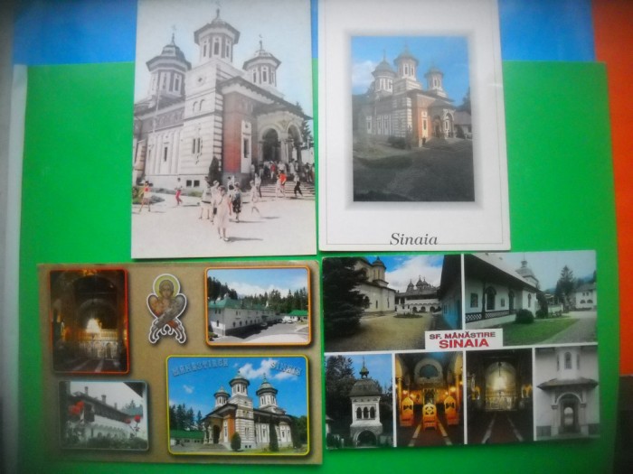 HOPCT LOT 3309 -4 CARTI POSTALE -MANASTIREA SINAIA -JUD-PRAHOVA-NECIRCULATE