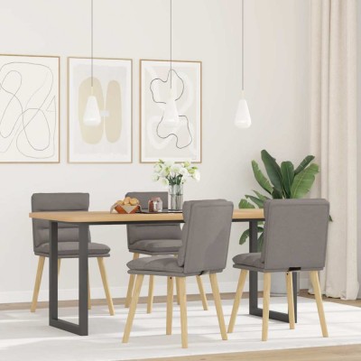 Gossi scaune de sufragerie, 4 buc., gri taupe, material textil foto