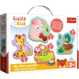 Puzzle trefl baby clasic puii de animale 14 piese
