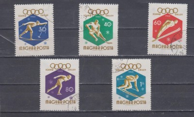 A12 S3 2 - Timbre foarte vechi - Ungaria - Olimpiada de iarna 1960 foto
