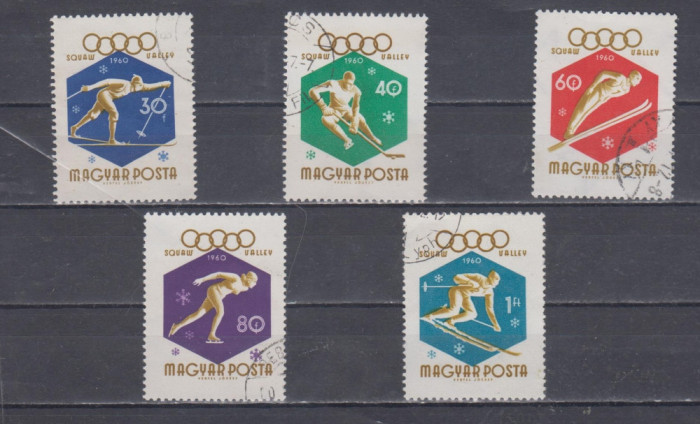 A12 S3 2 - Timbre foarte vechi - Ungaria - Olimpiada de iarna 1960