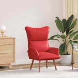 VidaXL Fotoliu de relaxare Roșu 69 x 74 x 93 cm Piele artificială