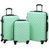 Set de valize cu carcasă rigidă, 3 piese, verde mentă, ABS