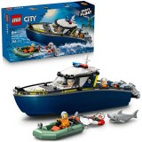 LEGO&reg; City - Urmarire cu barca de politie 60456, 264 piese