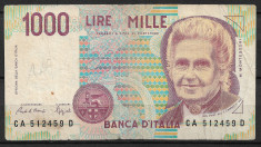 Italia - 1000 lire - 1990 (B0049) - starea care se vede foto