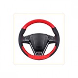 Husa Volan Piele Gaurele Negru Carbon Cusatura Rosie M ALM, ALM