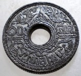 J.357 TAILANDA THAILANDA RAMA VIII 10 SATANG 2485/1942, Asia, Zinc