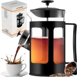 Cafetiera si infuzor pentru ceai Ruhhy 1L din sticla, presa franceza