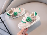 Adidasi crem pentru baietei - Green Teddy (Marime Disponibila: Marimea 23)