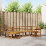 vidaXL Set canapele exterior 6 piese lemn acacia natural, mobilier gradina rezistent la intemperii