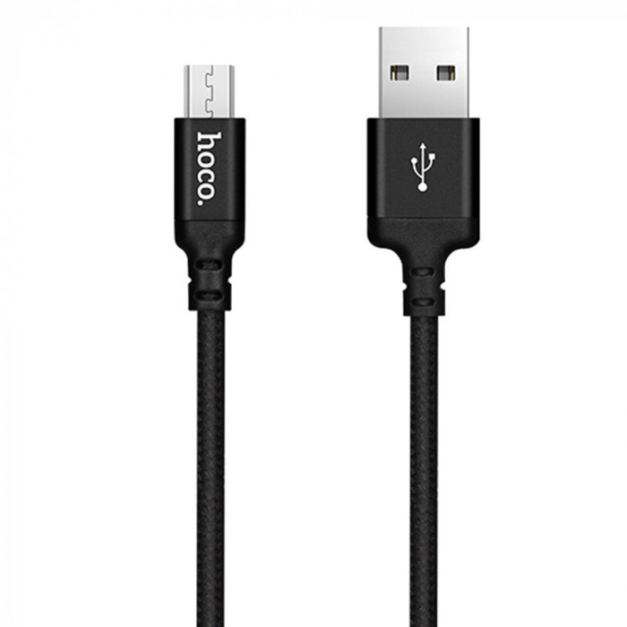 HOCO - Cablu de date (X14 Times Speed) - USB-A la Micro-USB, 1.7A, 2.0m - Negru