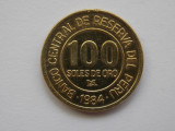 100 SOLES DE ORO 1984 PERU-COMEMORATIVA, America Centrala si de Sud