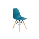 Scaun bucatarie si living Moon, ergonomic, polipropilena, structura lemn, 100 kg, turcoaz